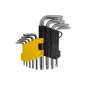 Zestaw kluczy Torx z otworem T10-50, 9 szt.
