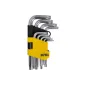 Zestaw kluczy Torx z otworem T10-50, 9 szt.