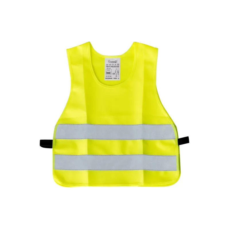Kamizelka ostrzegawcza, 2 pasy odblaskowe, dla dzieci