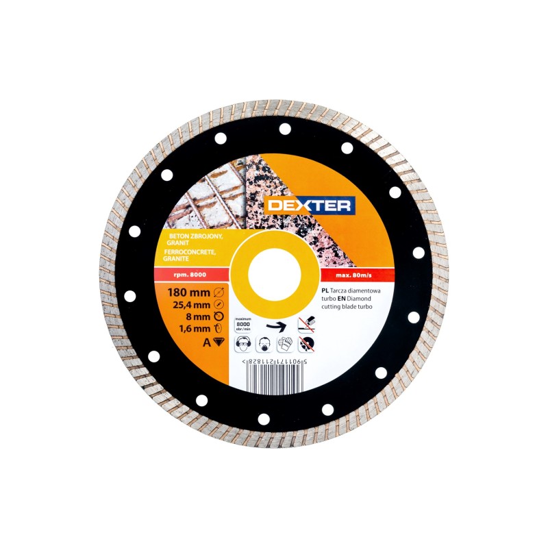 Tarcza diamentowa TURBO 180 x 1,6 x 25,4 mm