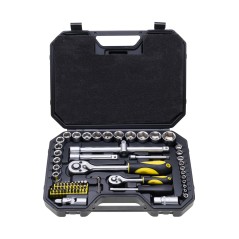 Zestaw kluczy nasadowych 1/4", 1/2", 72 szt.