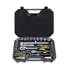 Zestaw kluczy nasadowych 1/4", 1/2", 72 szt.