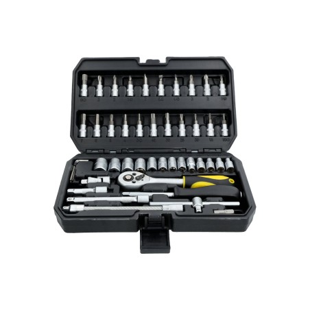 Zestaw kluczy nasadowych 1/4", 46 szt.