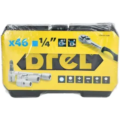 Zestaw kluczy nasadowych 1/4", 46 szt.