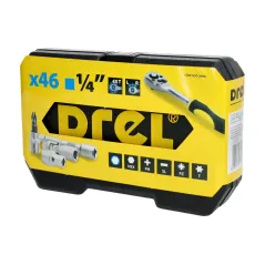 Zestaw kluczy nasadowych 1/4", 46 szt.