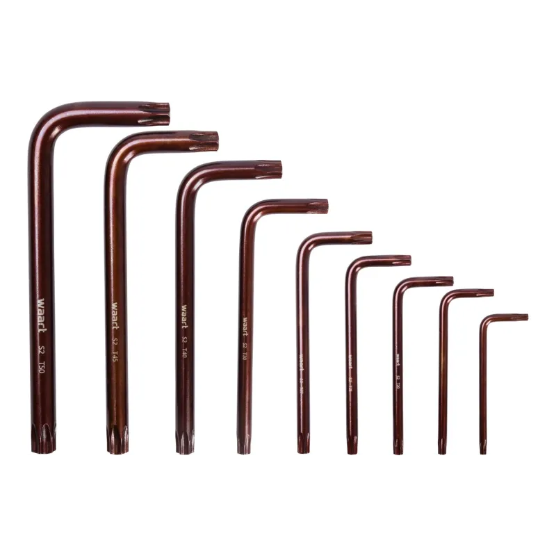 Klucze Torx z otworem T10-50, S2, 9 szt.