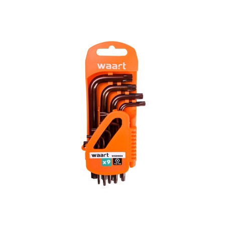 Klucze Torx z otworem T10-50, S2, 9 szt.