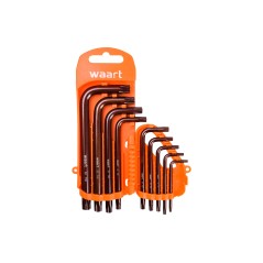 Klucze Torx z otworem T10-50, S2, 9 szt.