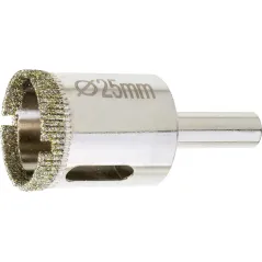 Otwornica z nasypem diamentowym 25 mm, diament galwanizowany