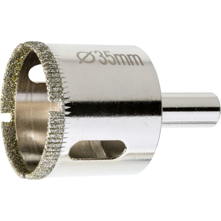 Otwornica z nasypem diamentowym 35 mm, diament galwanizowany