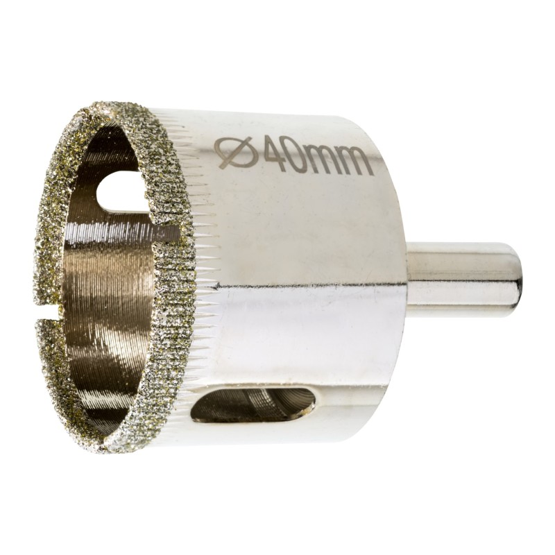 Otwornica z nasypem diamentowym 40 mm, diament galwanizowany