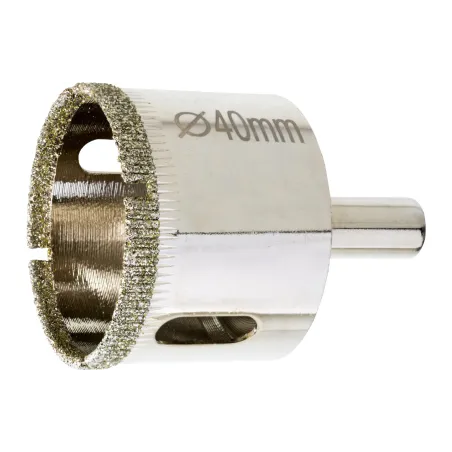 Otwornica z nasypem diamentowym 40 mm, diament galwanizowany