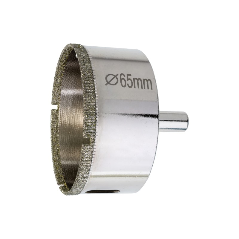 Otwornica z nasypem diamentowym 65 mm, diament galwanizowany