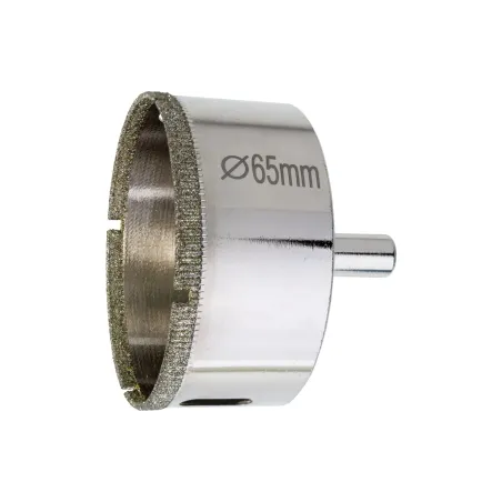 Otwornica z nasypem diamentowym 65 mm, diament galwanizowany