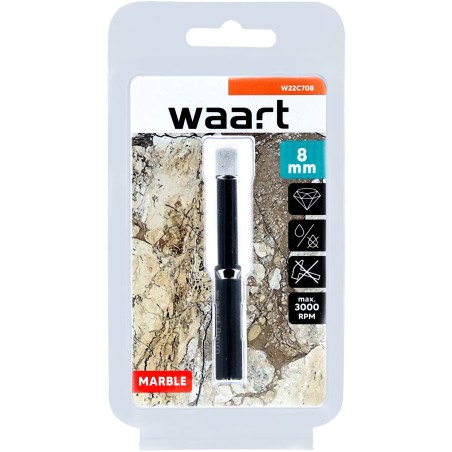 Otwornica z nasypem diamentowym 8 mm, diament lutowany