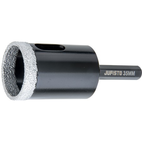 Otwornica z nasypem diamentowym 35 mm, diament lutowany