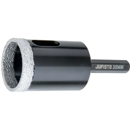 Otwornica z nasypem diamentowym 35 mm, diament lutowany