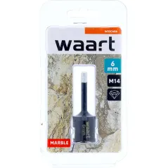 Otwornica z nasypem diamentowym 6 mm, M14, diament lutowany