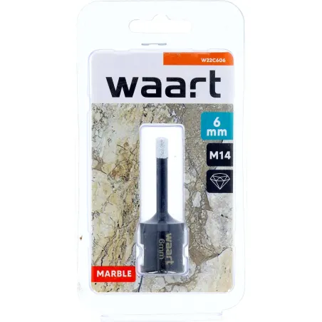 Otwornica z nasypem diamentowym 6 mm, M14, diament lutowany