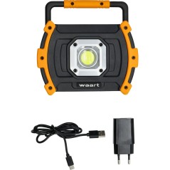 Reflektor 10 W, COB LED, akumulatorowy, USB