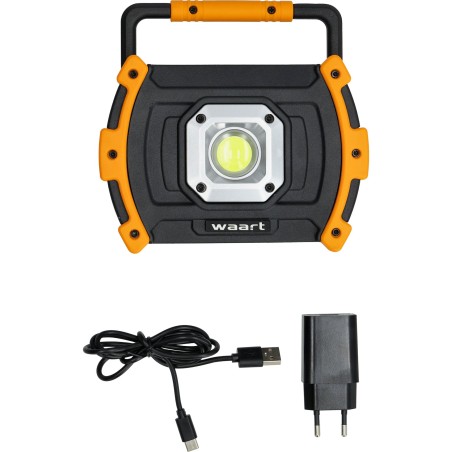 Reflektor 10 W, COB LED, akumulatorowy, USB