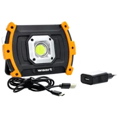 Reflektor 10 W, COB LED, akumulatorowy, USB