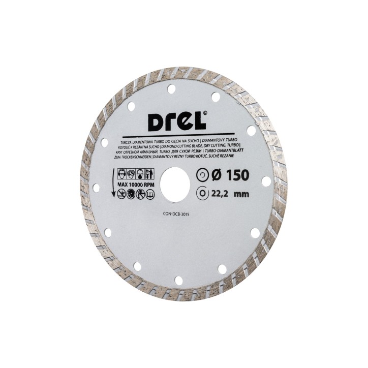 Tarcza diamentowa 150 x 22.2 mm, Turbo