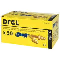 Zatyczki do uszu silikonowe 29 dB, ze sznurkiem