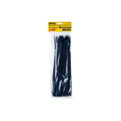 Opaski zaciskowe 3.6 x 300 mm, nylonowe, czarne, 100 szt.