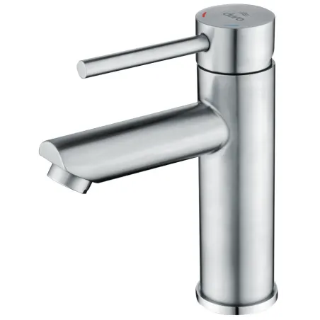 Bateria umywalkowa stojąca bez korka stal nierdzewna Duro Acero