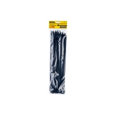 Opaski zaciskowe 4.8 x 380 mm, nylonowe, czarne, 100 szt.