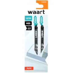 Brzeszczoty do wyrzynarek z uchwytem typu "T", 75 mm, 12TPI, do metalu, PVC, PMMA, 2 szt.