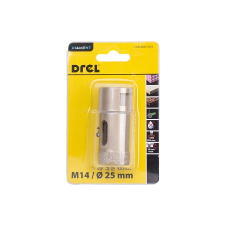 Otwornica z nasypem diamentowym 25 mm, M14, diament lutowany