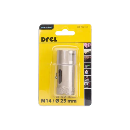 Otwornica z nasypem diamentowym 25 mm, M14, diament lutowany
