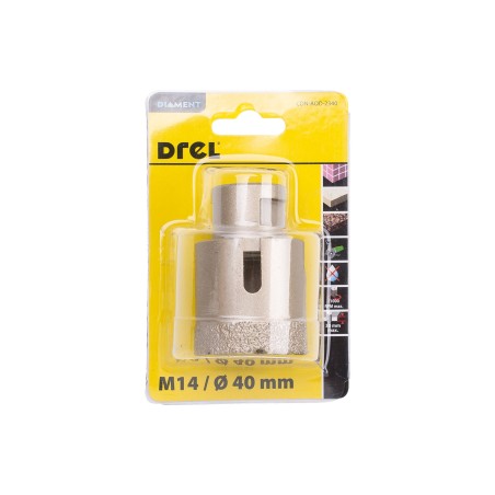 Otwornica z nasypem diamentowym 40 mm, M14, diament lutowany