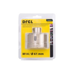 Otwornica z nasypem diamentowym 61 mm, M14, diament lutowany