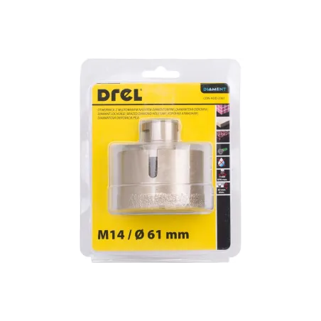 Otwornica z nasypem diamentowym 61 mm, M14, diament lutowany