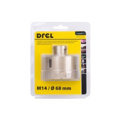 Otwornica z nasypem diamentowym 68 mm, M14, diament lutowany