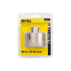 Otwornica z nasypem diamentowym 68 mm, M14, diament lutowany