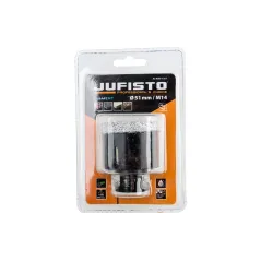 Otwornica z nasypem diamentowym 51 mm, M14, diament lutowany