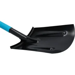 Szpadel prosty, trzonek metalowy, plastikowy uchwyt