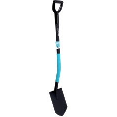 Szpadel szpiczasty, trzonek metalowy, plastikowy uchwyt
