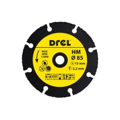 Zestaw tarcz 85 x 15 mm, diamentowa segmentowa, TCT, uniwersalna, 3 szt.