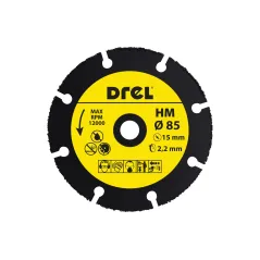 Zestaw tarcz 85 x 15 mm, diamentowa segmentowa, TCT, uniwersalna, 3 szt.