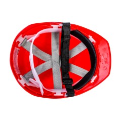 Kask budowlany, czerwony