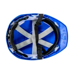 Kask budowlany, regulacja automatyczna, niebieski
