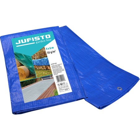 Plandeka 4 x 6 m, 50 g/m2, niebieska