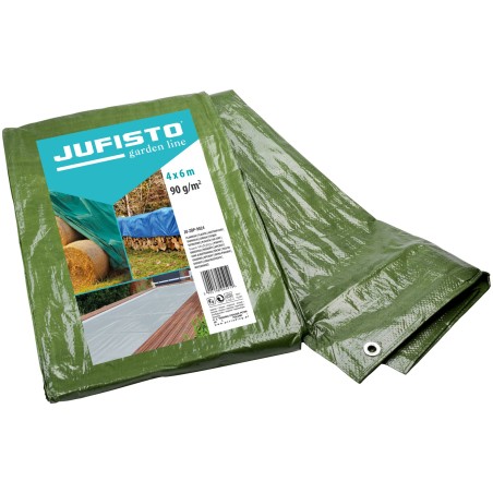 Plandeka 4 x 6 m, 90 g/m2, zielona
