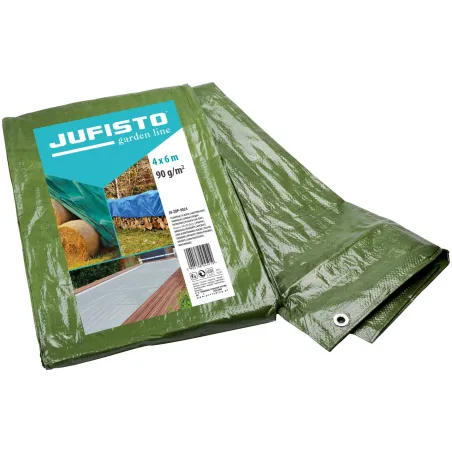 Plandeka 4 x 6 m, 90 g/m2, zielona