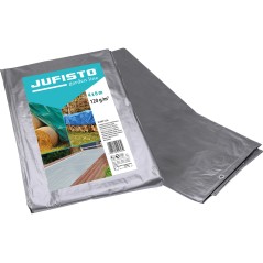 Plandeka 4 x 6 m, 120 g/m2, srebrna